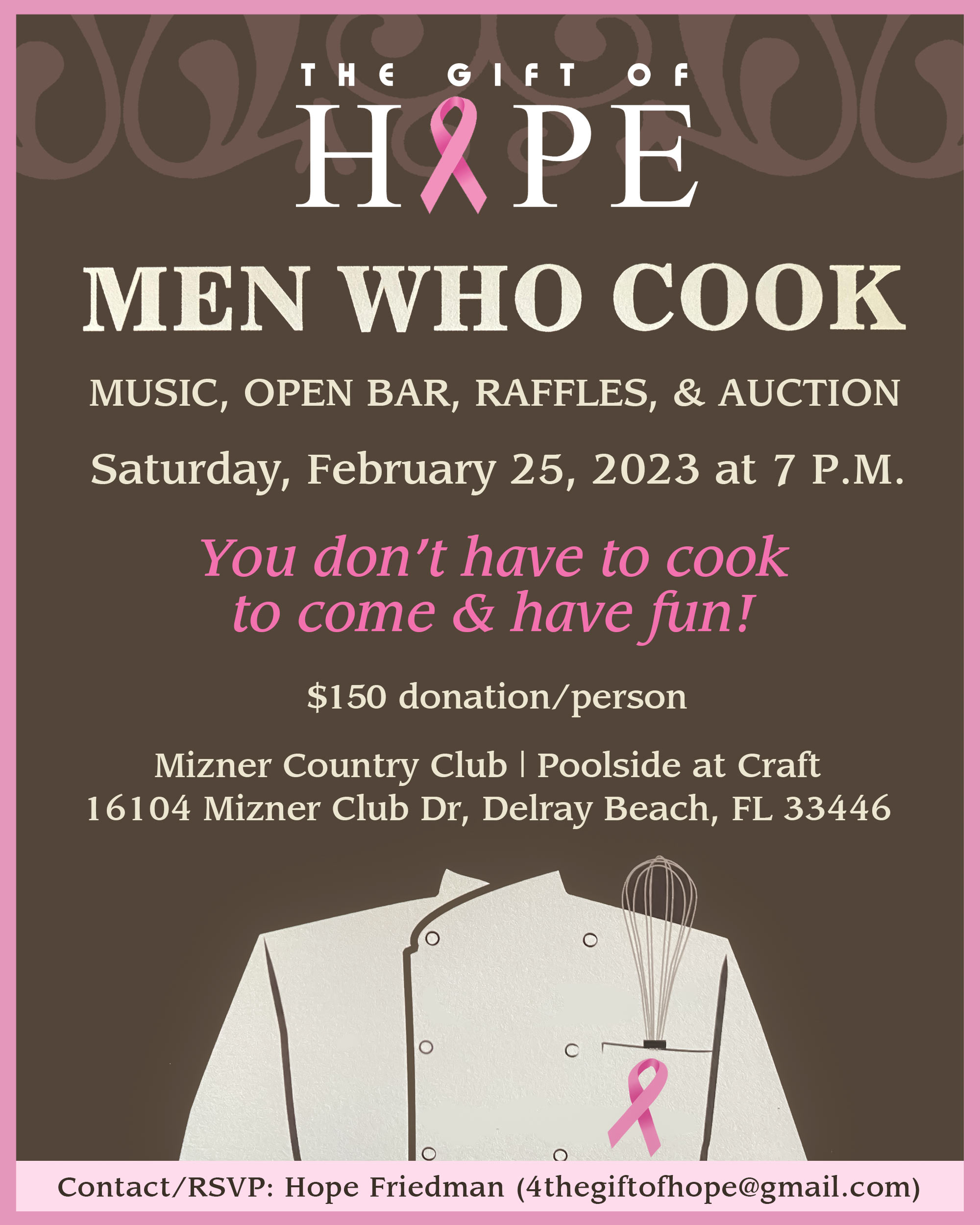 The 11th Annual Men Who Cook - 2023 - For The Gift of Hope